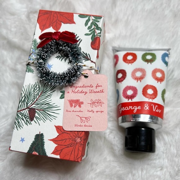 Anthropologie Other - 🌟 Anthropologie George & Viv LOTION Cream with Wreath in Box First Frost
